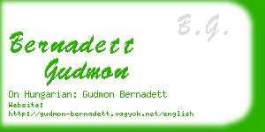 bernadett gudmon business card